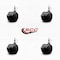 Service Caster 2'' Black Floor Safe Twin Wheel Casters with Brakes 3/8 Thread Stem , 4PK SCC-TS02S50-TPR-BLK-B-381634-4 - alternate 3